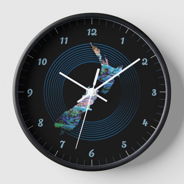 HORLOGE NOUVELLE-ZÉLANDE DE PAUA (Recto)