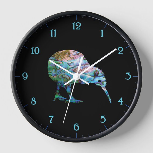 HORLOGE NOUVELLE-ZÉLANDE KIWI BIRD PAUA (Recto)