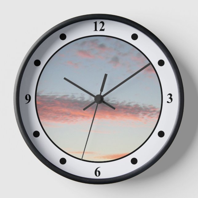 Horloge - Nuages au coucher du soleil (Recto)