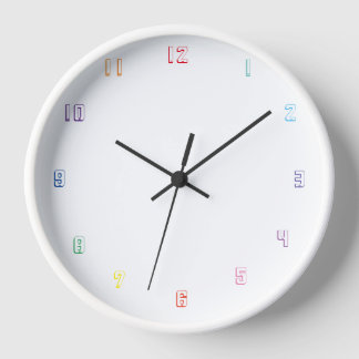 Horloge numéro de couleur