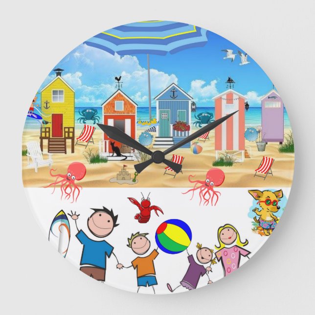 Horloge Octopique Plage (Recto)
