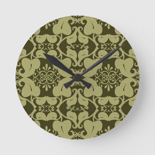 Horloge Olive Vert Orné (Recto)