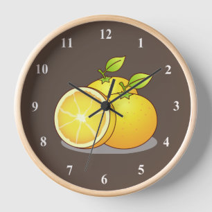 Horloge Oranges, fruits mignons
