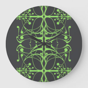 Horloge ornementale verte Art nouveau