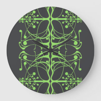 Horloge ornementale verte Art nouveau