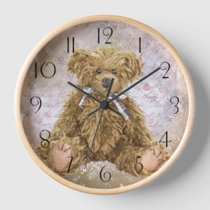 Horloge Ours en peluche vintage