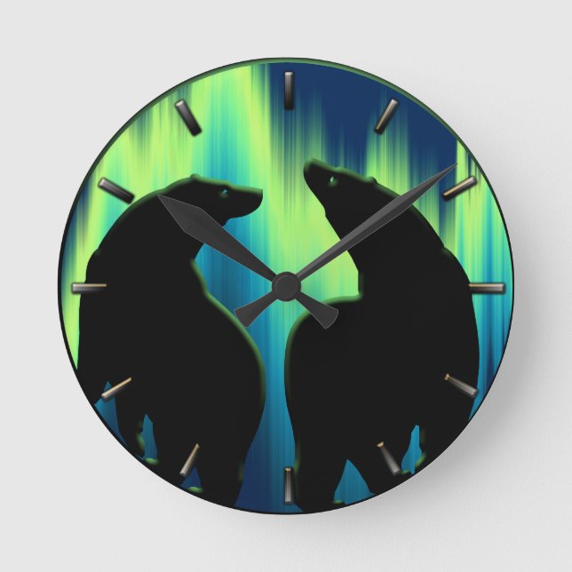 Horloge Ours Polaire Cool Ours Indien Ours Art Hor (Recto)