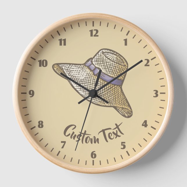 Horloge Paille à la main Casquette beige (Recto)