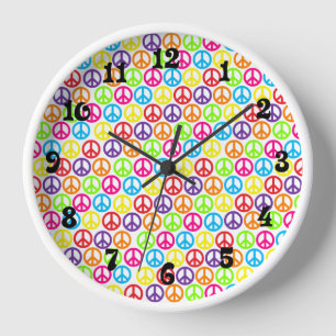 Horloge Paix Pop