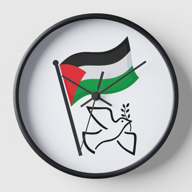 Horloge Palestine Drapeau du Canada (anglais seulement) |  (Recto)