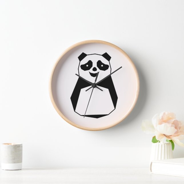 Horloge Panda géométrique (Maison)