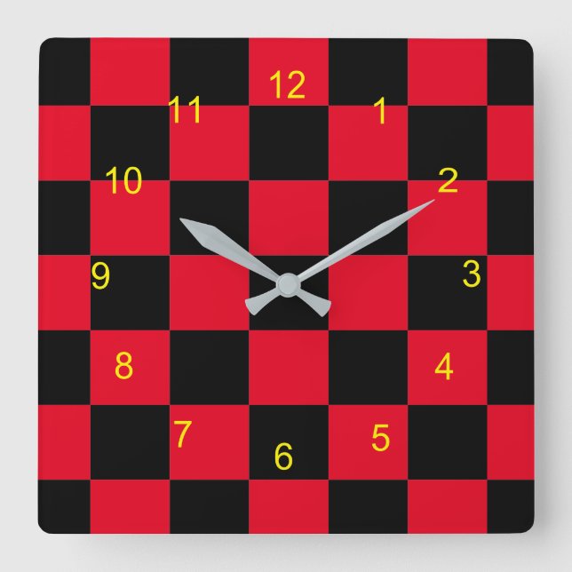 Horloge - Panneau rouge et noir (Recto)