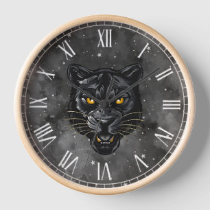 Horloge Panthère noire