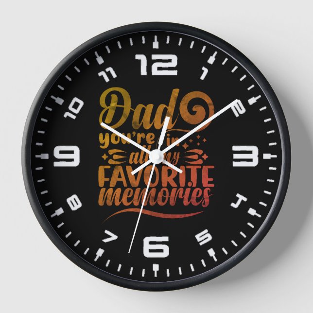 Horloge Papa Ton Dans Tous Mes Souvenirs Favoris (Recto)