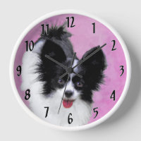 Papillon (blanc et noir) Peinture - Chien Art