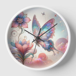 Horloge papillon éthérée