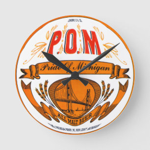 Horloge Parcourue De La Bière De Michigan