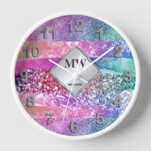 Horloge Parties scintillant glam arc-en-ciel shimmer girly