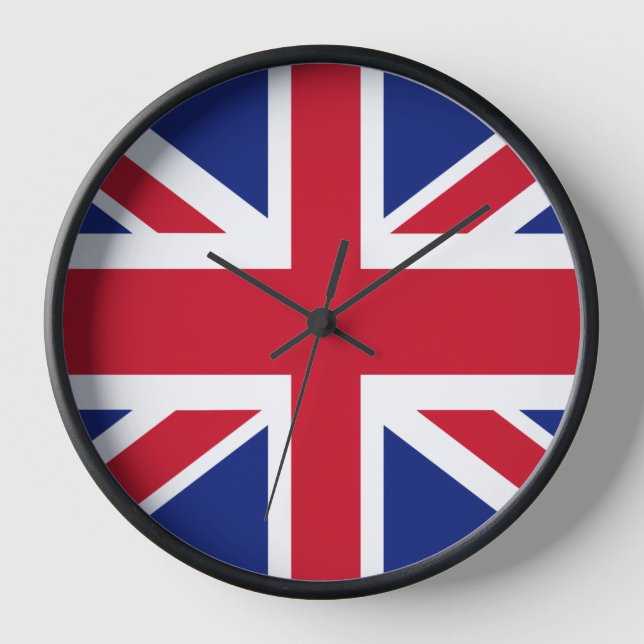 Horloge patriotique britannique Union Jack (Recto)