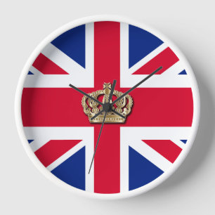Horloge Patriotique Couronne et Union Jack