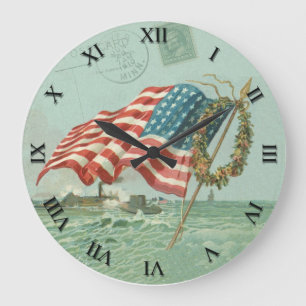Horloge patriotique - Drapeau et honneur