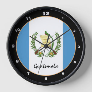 Horloge Patriotique Guatemala Drapeau, Guatemala Accueil /