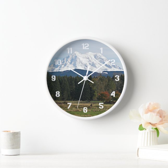 Horloge Paysage Pittoresque du Mont Rainier (Maison)