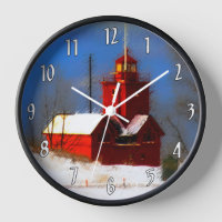 Peinture de phare rouge - Art original