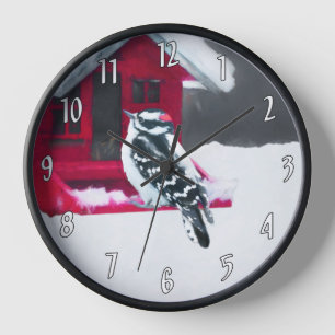 Horloge Peinture de Pic mineur - Œuvre d'art originale sur