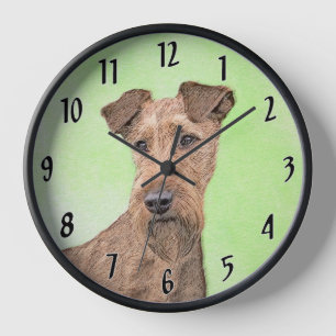 Horloge Peinture irlandaise Terrier - Cute Original Chien