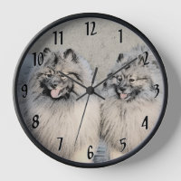 Peinture Keeshond Brothers - Art Chien original