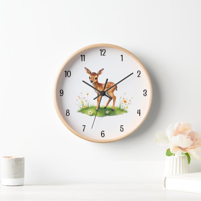 Horloge Pépinière de cerfs de bébés (Maison)