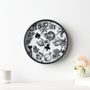 Horloge Personnages classiques d'Alice aux pays des mervei