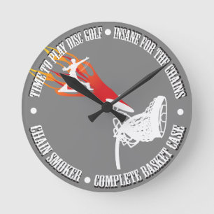 Horloge personnalisable de Disk Golf Frolf