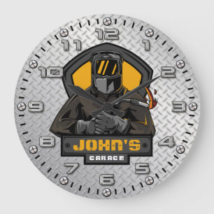 Horloge personnalisable de soudure de garage