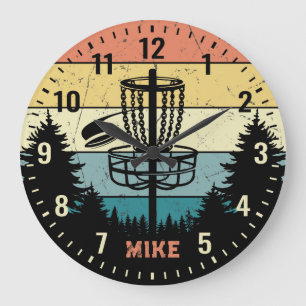 Horloge personnalisable Vintage de Disque Golf Ret