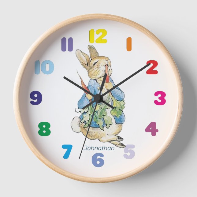 Horloge Personnalisé Beatrix Potter Peter le lapin (Recto)