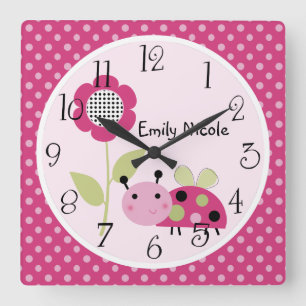 Horloge personnalisée de la crèche Lil Little Lady