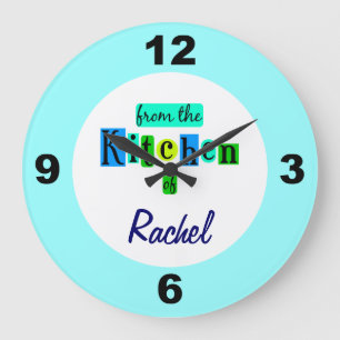 Horloge personnalisée depuis la cuisine avec des c