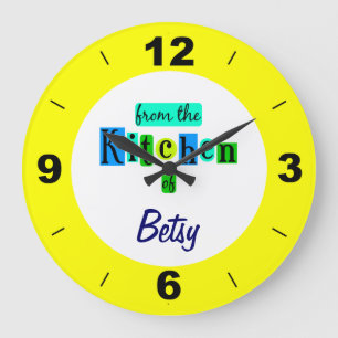 Horloge personnalisée depuis la cuisine de bleu ve