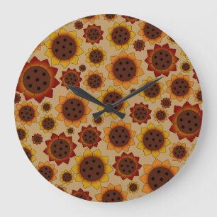 Horloge personnalisée du mur de tournesol