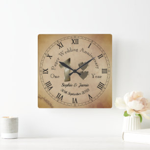 Horloge personnalisée pour un an Mariage