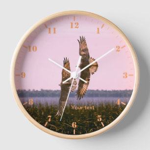 Horloge Personnaliser deux Ospreys en vol