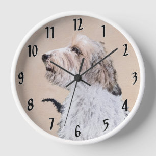 Horloge Petit Basset Griffon Vendéen Peinture - Chien Art