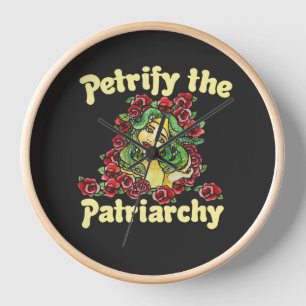 Horloge Petrifier la méduse féministe patriarcale