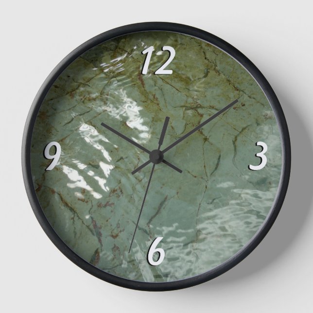 Horloge Photo de la nature de dalles rocheuses couvertes d (Recto)