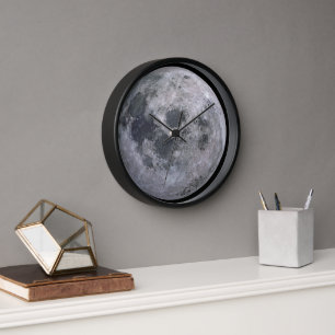Horloge Photo de lune grise