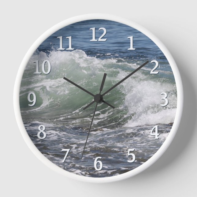 Horloge Photo Ocean Waves Beach Coastal (Recto)