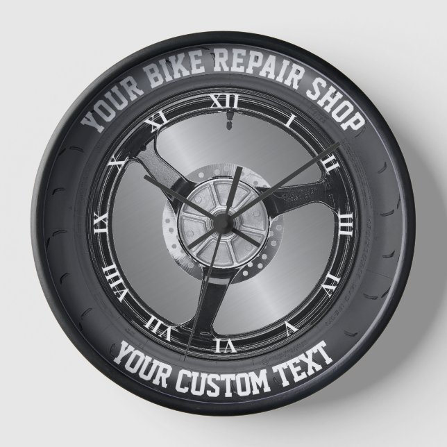 Horloge Pièces Vélo Magasiner Réparation Pneus Service de  (Recto)