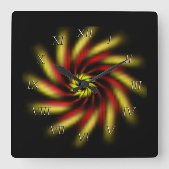 Horloge - Pinwheel en noir (Recto)